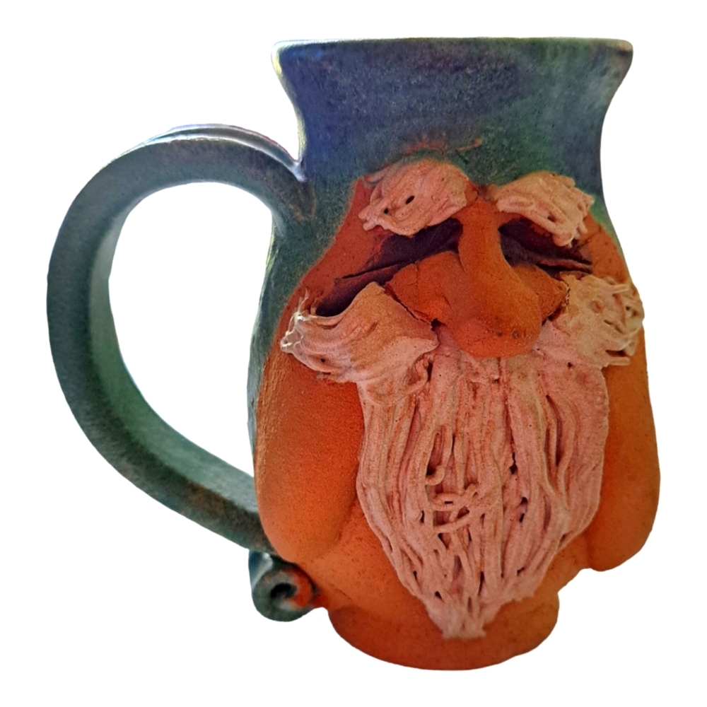 Art Pottery Old Man Face Mug